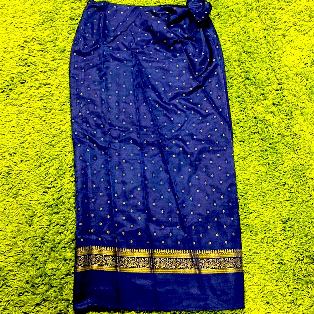 Vintage Dana Buchman 100% Silk Wrap Skirt Size 8
